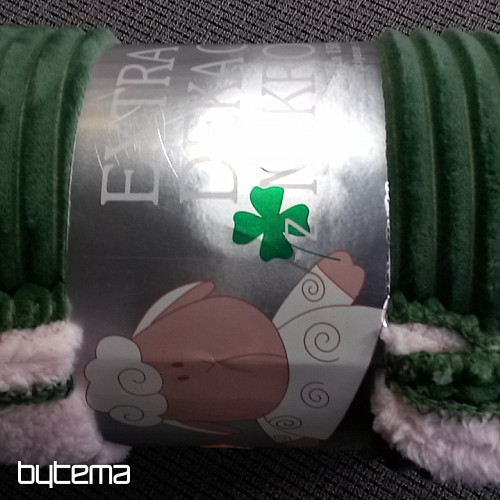 manta de microfibra EXTRA SOFT pana OVEJA - verde