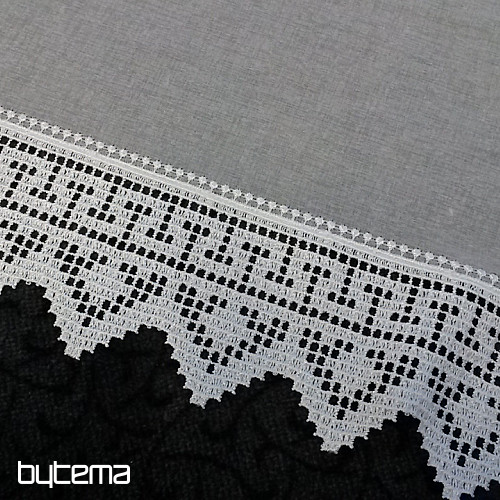 Cortina vidriera bordada 81864 blanco
