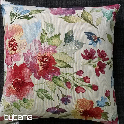 Funda de cojín tapiz FLORES PASTEL