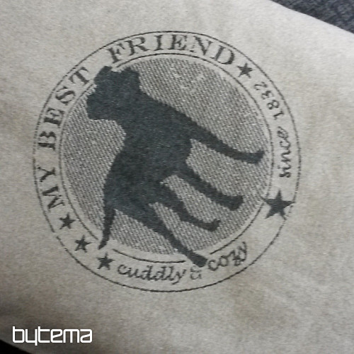 Almohada DF para perros BEST FRIEND st. gris 60x90cm