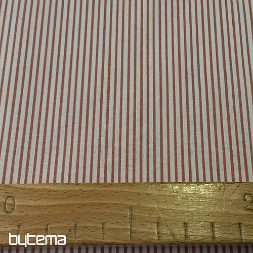 Tela de algodón STRIP rosa viejo