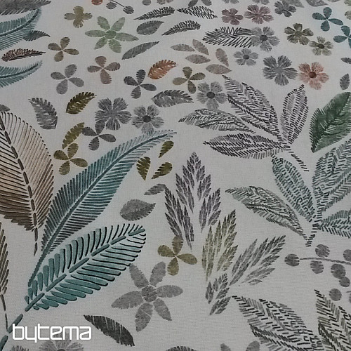 Tela decorativa MELIA HOJAS verde