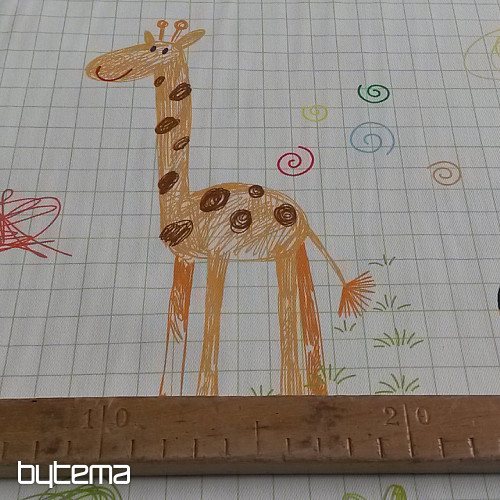 Tela decorativa infantil dibujos animados ZOO