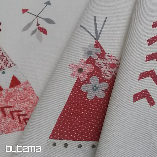 Tela decorativa infantil TYPÍ rojo
