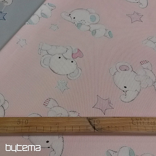 Tela decorativa infantil SLONI rosa
