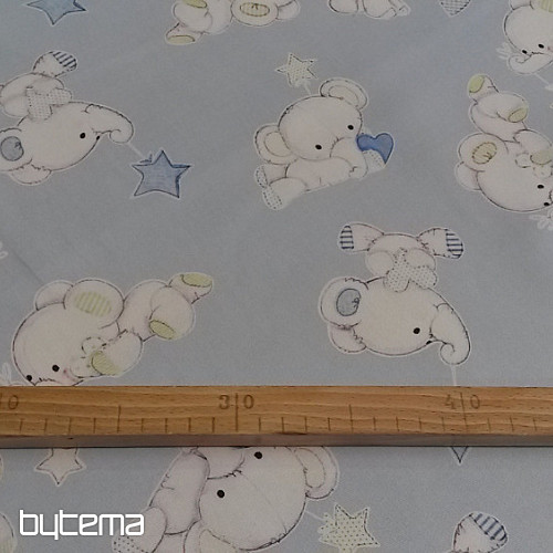 Tela decorativa infantil SLONI azul