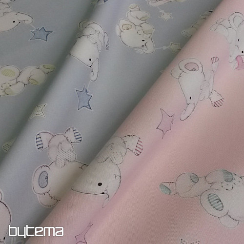 Tela decorativa infantil SLONI rosa