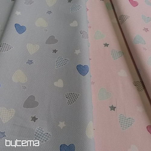 Tela decorativa infantil CORAZÓN azul