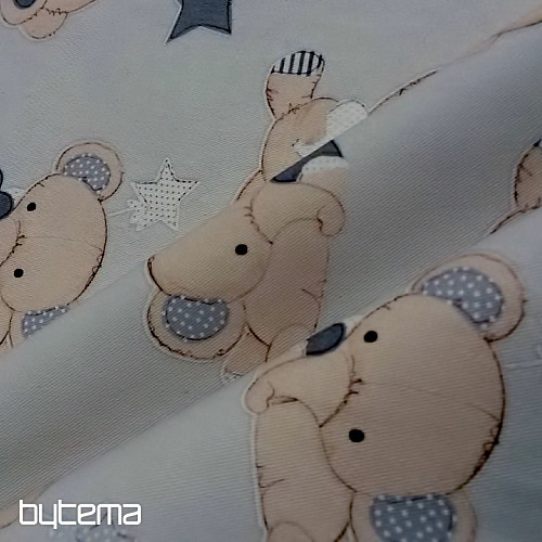 Tela decorativa infantil SLONI gris