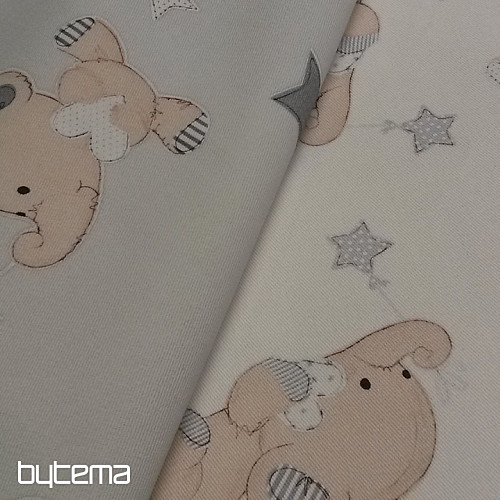 Tela decorativa infantil SLONI gris