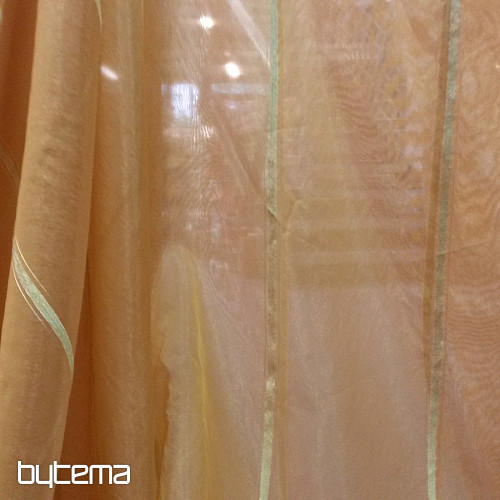 Cortina - organza con chenilla ocre