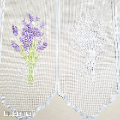 Cortina jacquard para vidrieras LAVANDA