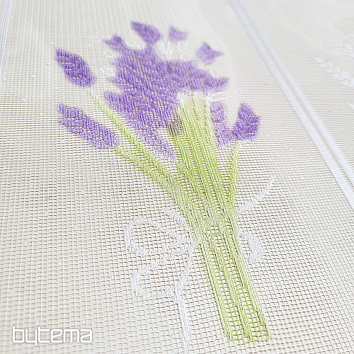 Cortina jacquard para vidrieras LAVANDA