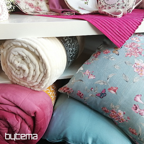 Tela decorativa FLORES turquesa