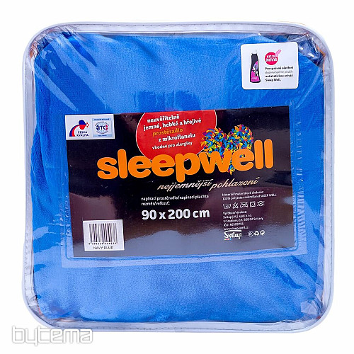 Sábana microfranela SLEEP WELL azul oscuro