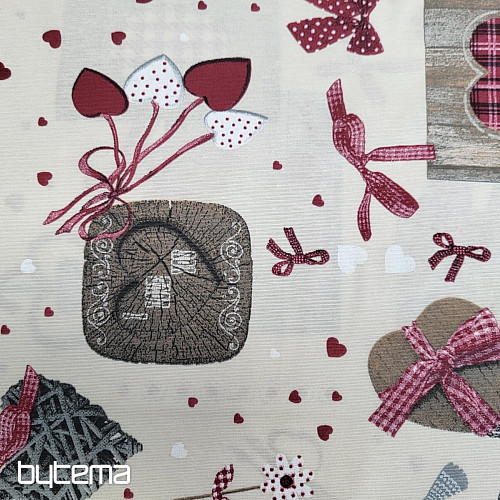 Tela decorativa TM PATCHWORK burdeos