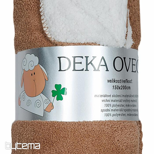 Manta de oveja-oveja chocolate/crema