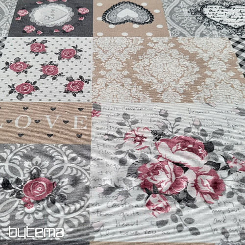 Tela decorativa LIA patchwork gris