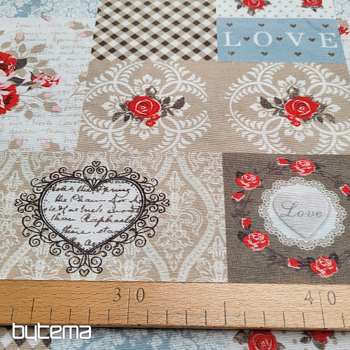 Tela decorativa LIA patchwork beige