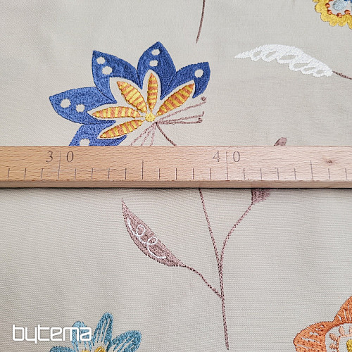 Tela decorativa bordada flores RICHMOND multi