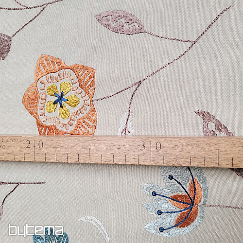 Tela decorativa bordada flores RICHMOND multi