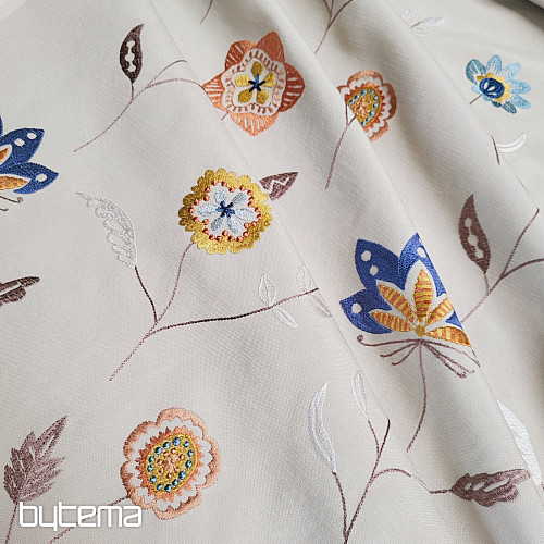 Tela decorativa bordada flores RICHMOND multi