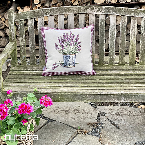 Funda de cojín tapiz FLORES DE PROVENZA LAVANDA