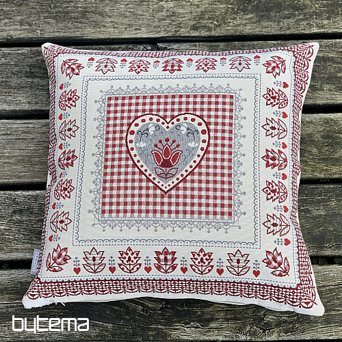 Funda de cojín tapiz ENCAJE CORAZÓN