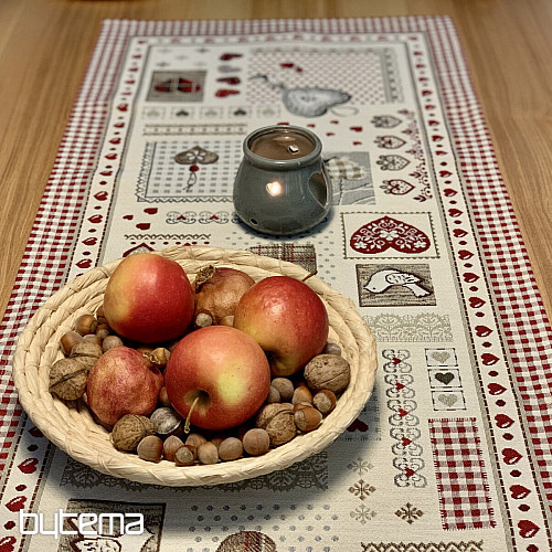 Mantel y pañuelo tapiz CORAZÓN DE LA NATURALEZA