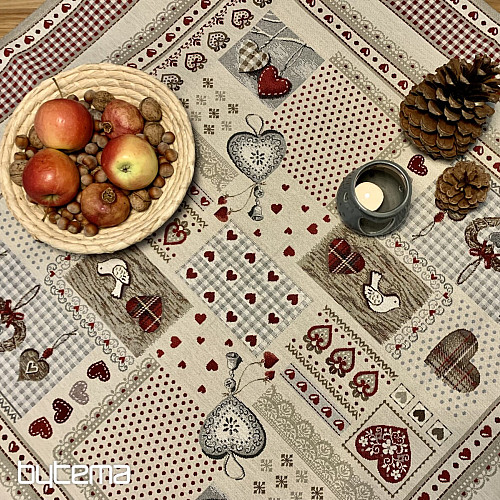 Mantel y pañuelo tapiz CORAZÓN DE LA NATURALEZA