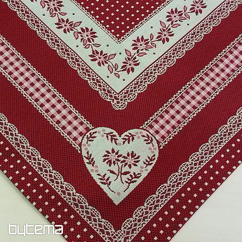 Mantel tapiz y chal SELSKÁ JIZBA rojo