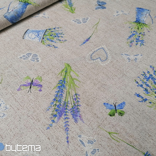 Tela decorativa LAVANDA azul