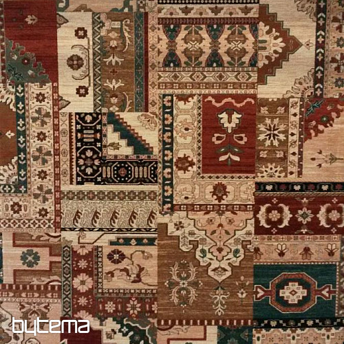 Lujosas alfombras de lana ROYAL PATCHWORK multi crema