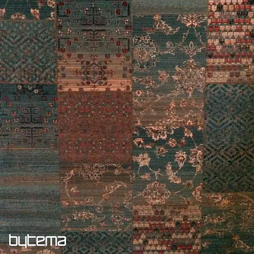 Alfombras de lana de lujo ROYAL PATCHWORK verde
