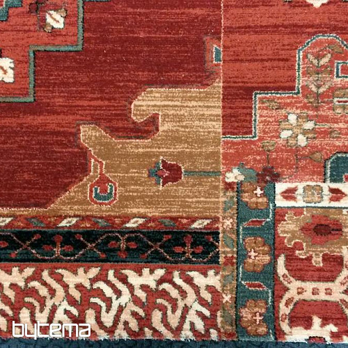 Alfombras de lana de lujo ROYAL PATCHWORK multicolor rojo