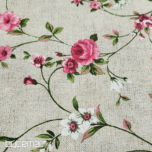 Tela decorativa Flores RAME rosa