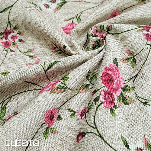 Tela decorativa Flores RAME rosa