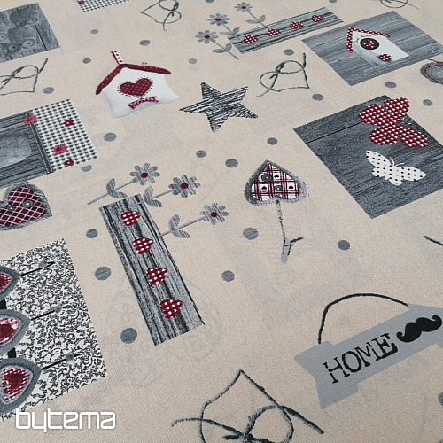 Tela decorativa ZERMAT burdeos