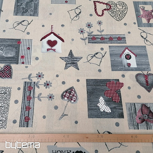 Tela decorativa ZERMAT burdeos