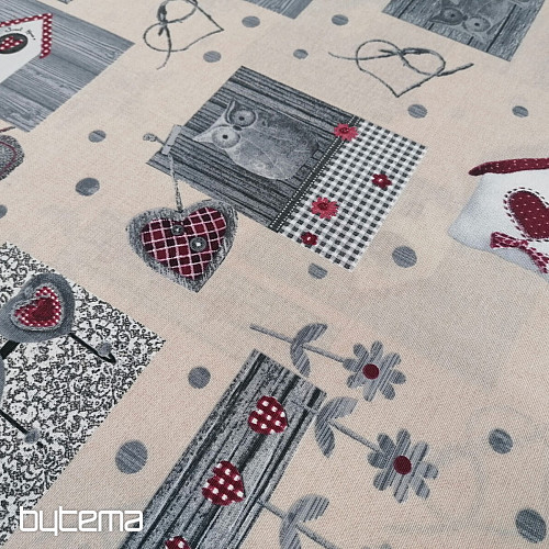 Tela decorativa ZERMAT burdeos