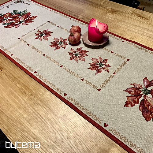 Mantel Gobelino Rosa Navidad