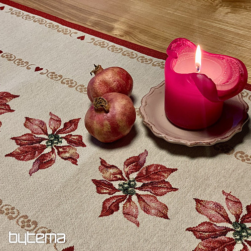 Mantel Gobelino Rosa Navidad