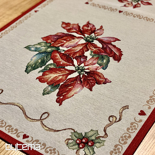 Mantel Gobelino Rosa Navidad
