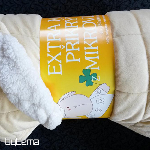 Manta microfibra EXTRA SUAVE OVEJA punto crema