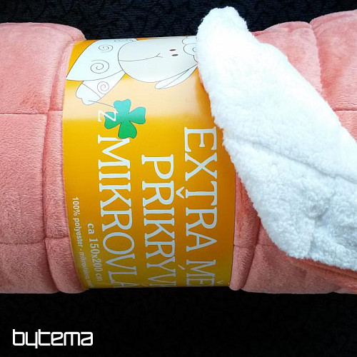 manta microfibra EXTRA SUAVE OVEJA punto salmón