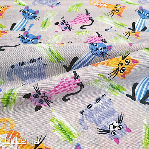 Tela decorativa GATOS MULTICOLOR