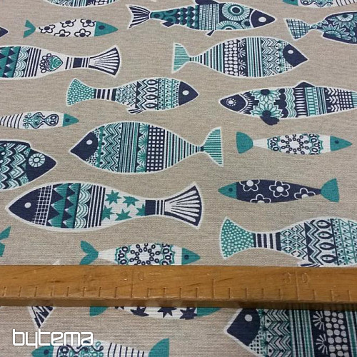 Tela decorativa navideña PESCADO