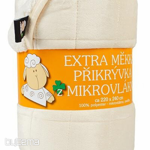 Manta microfibra EXTRA SUAVE OVEJA punto crema