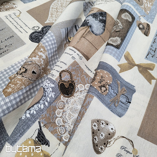 Tela decorativa CORAZÓN SHABBY beige