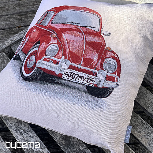 Funda de cojín tapiz VW BEETLE ROJO